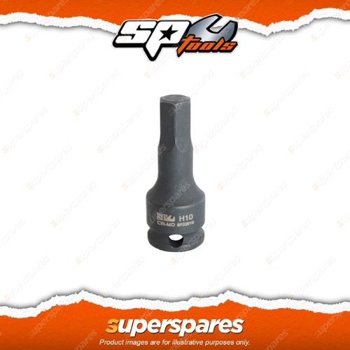 SP Tools 3/8" Drive Inhex Impact Socket - 6mm Metric Hex Bit Long Shaft Cr-Mo
