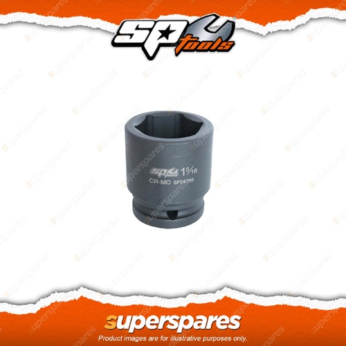SP Tools 3/4" Drive Impact Socket - 1-1/16" 6 Point SAE Flat Drive Tech Cr-Mo