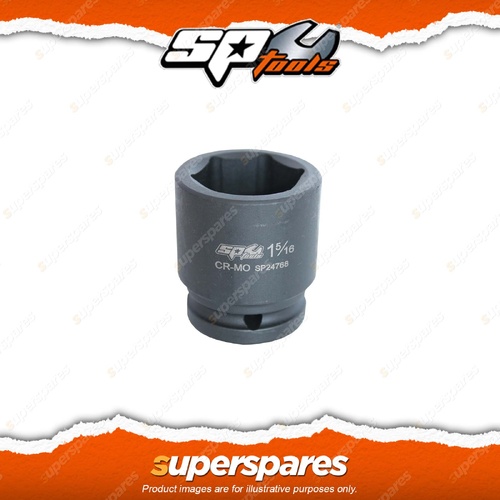 SP Tools 3/4" Drive Impact Socket - 5/8" 6 Point SAE Flat Drive Cr-Mo Steel