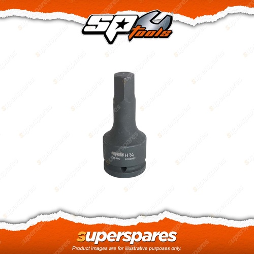 SP Tools 3/4" Drive Inhex Impact Socket - 1" SAE Individual Hex Bit Cr-Mo