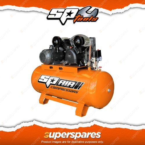 SP Tools 5.5Hp 3 Phase Belt Drive Air Compressor - Triple Cast Iron Stationary