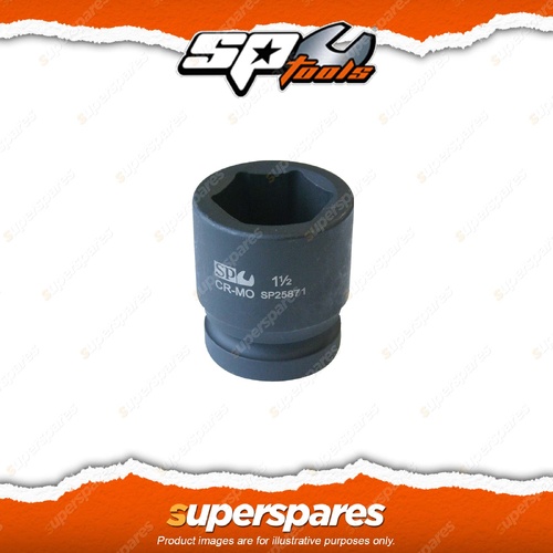 SP Tools 1-1/2" Drive Impact Socket - 2-1/4" 6 Point SAE Individual Cr-Mo