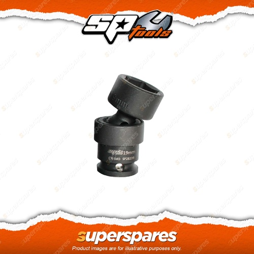SP Tools 3/8" Drive 17mm Impact Swivel Socket - 6 Point Chrome Molybdenum Steel