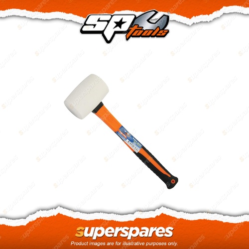 SP Tools Mallet Hammer - White Rubber Striking Head 16oz Heavy Duty