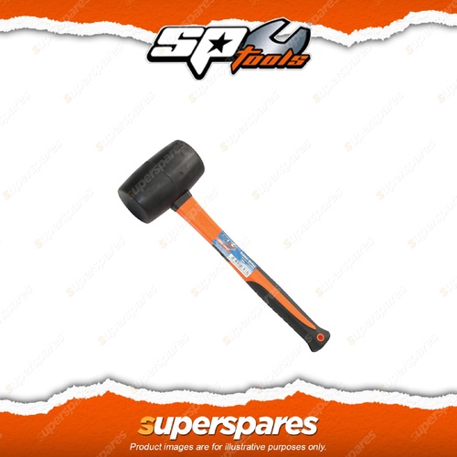 SP Tools Mallet Hammer - Black Rubber Striking Head 24oz Heavy Duty