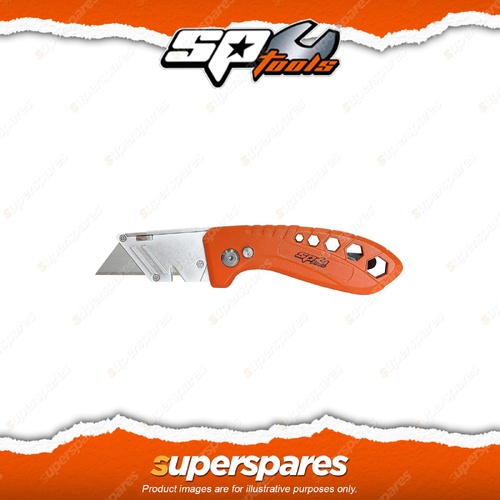 SP Tools Utility Knife - Folding Lock-back & 5x Integrated Hexagonal Sockets