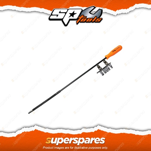 SP Tools 6Pcs 1/4" Drive Half Flexible Hose Clip Nut Driver - 610mm Socket Set
