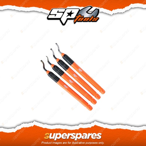 SP Tools 4Pcs Deburring Tool Set - Remove Burrs From Plastic Copper Aluminium