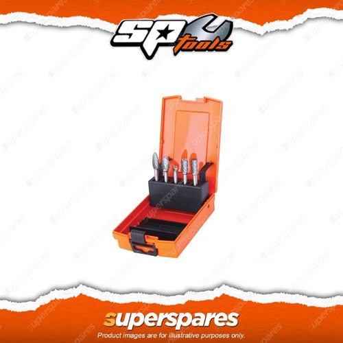 SP Tools 5Pcs Tungsten Carbide Burr Set Steel - Extremely Durable Heavy Duty