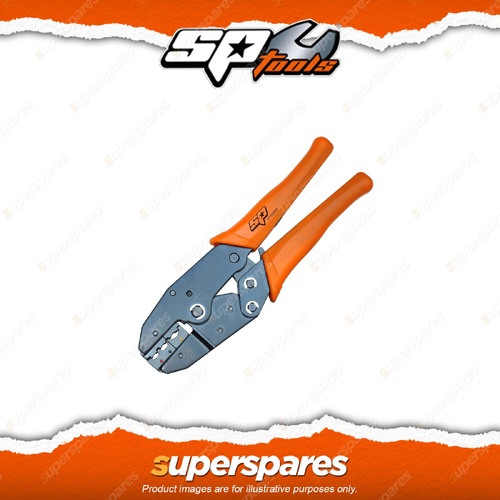 SP Tools Ratchet Crimper - 0.5 to 6mm Quad-Point Crimping Insulated AWG 10-22