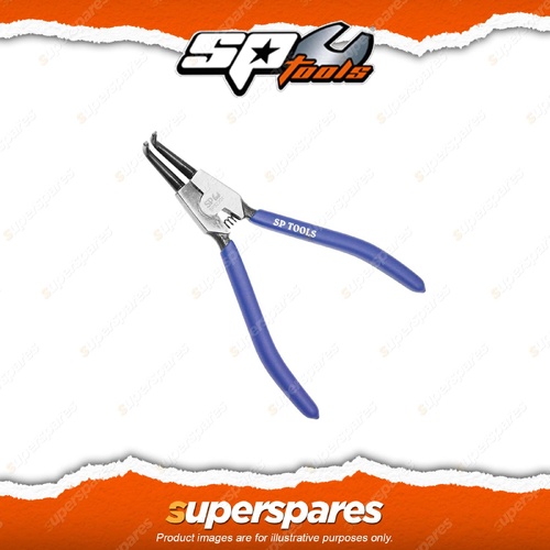 SP Tools Circlip Pliers 140mm Bent External - Slim Jaws Non-slip Grip Cr-V Steel