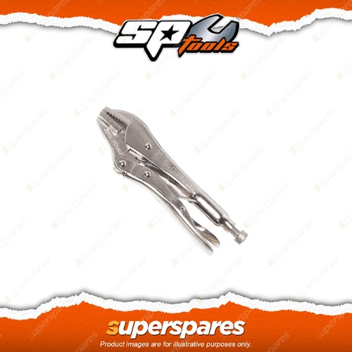 SP Tools 250mm Locking Pliers Straight Jaw - Heavy Duty Knurled Adjuster Nut