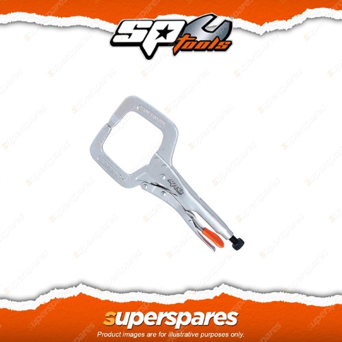 SP Tools 275mm C-Clamp Locking Pliers Standard - Heavy Duty Knurled Adjuster Nut