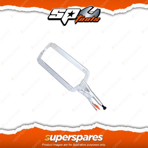 SP Tools 450mm C-Clamp Locking Pliers Standard - Heavy Duty Knurled Adjuster Nut