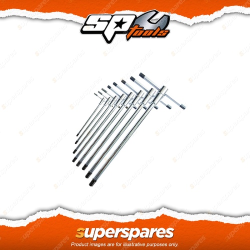 SP Tools 8Pcs T-Handle Hex Key Set - Sliding Metric Chrome Vanadium Steel Blade