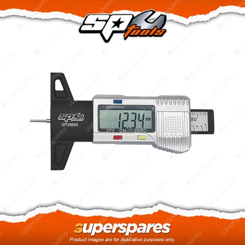 SP Tools Digital Tyre Depth Gauge - Tyre Service SAE & Metric Large LCD Display