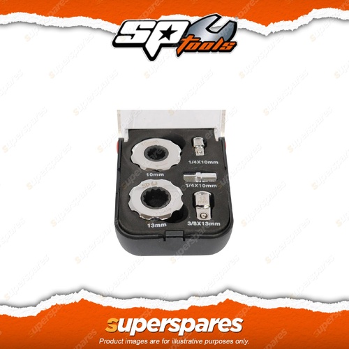 SP Tools 5Pcs Finger Tip Ratchet Set - 1/4 & 3/8" Drive Adapter Cr-V Steel