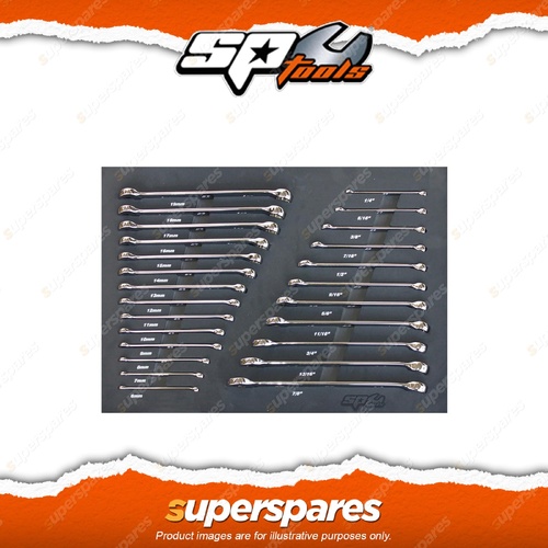 SP Tools 25Pcs Foam Tray - Metric/SAE Offer Extra Protection Included Spanners