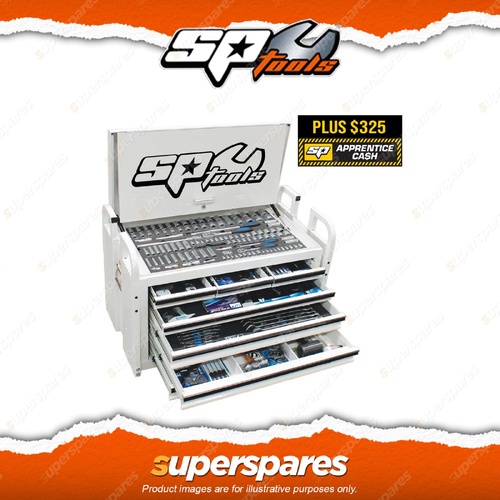 SP Tools 413Pcs Field Service Toolkit - Sockets & Spanners Metric / SAE White