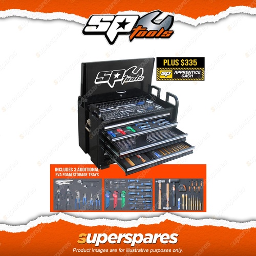 SP Tools 413Pcs Field Service Toolkit - Plus Bonus EVA Storage Trays Black