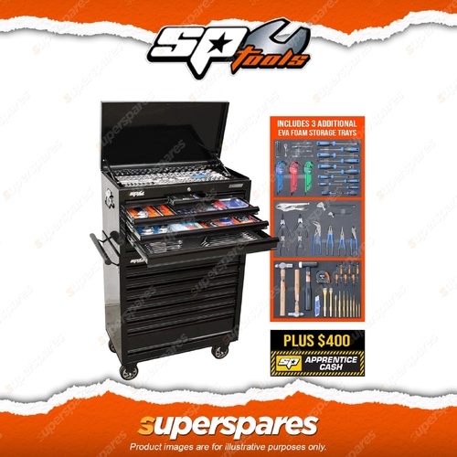 SP Tools 417Pcs Sumo Custom Series Toolkit Plus Bonus Eva Trays Metric/SAE Black