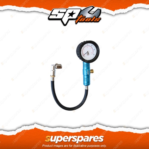 SP Tools Tyre Pressure Gauge - Dial L Shape Design Air Chuck Can Rotate 360 Deg