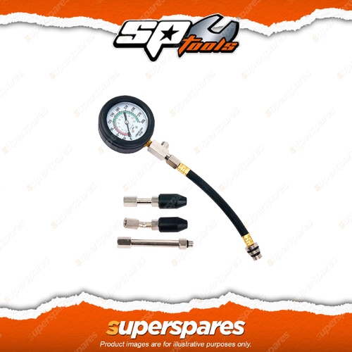 SP Tools Petrol Compression Tester - 2.5 Gauge with Dual Scale 0-300psi