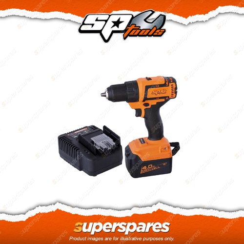 SP Tools 18V 13mm Drill Driver - with 4.0Ah Battery Pack & Charger Torque 32Nm