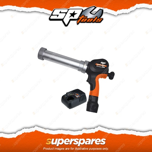 SP Tools 12V 400ml Caulking Gun - with Battery & Charger Speed Control Function