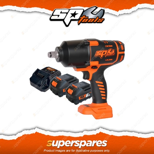 SP Tools 18V 3/4" Drive Brushless Impact Wrench Kit - SX Drive 6.0Ah X2 Battery