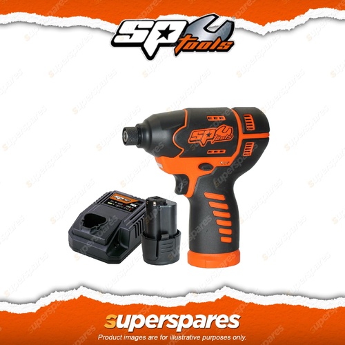 SP Tools 12V 1/4" Drive Impact Driver Kit - SX Drive Ergonomic Soft Grip Handle