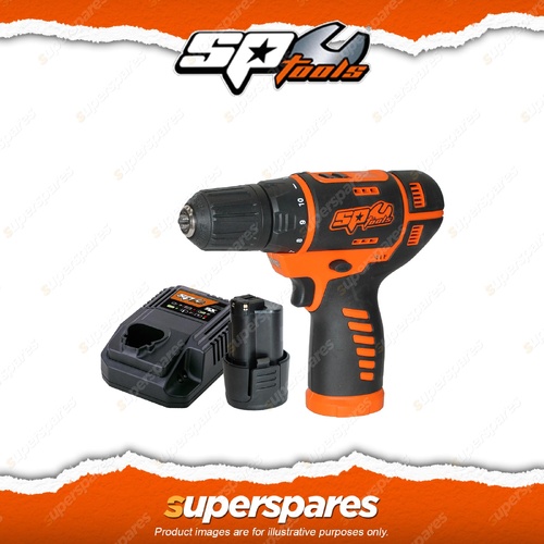 SP Tools 12V 10mm 2 Speed Drill Driver SX Drive 2.5Ah Li-ion Battery Torque 24Nm