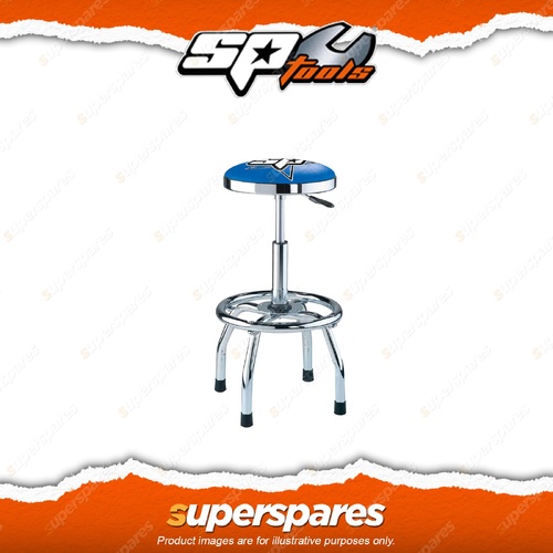 SP Tools Stool Pneumatic Swivel Seat - Adjusts from 660mm-787mm Chrome Plated