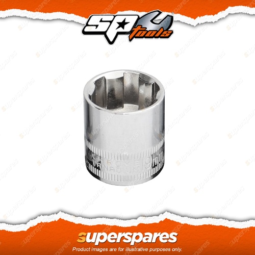 SP Tools 3/8 inch Drive Socket XTREME GRIP 18mm Metric Cr-V Centre Drive Tech