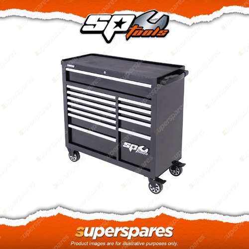 SP Tools Sumo Series Power Hutch Roller Cabinet 13 Drawer Black/Chrome