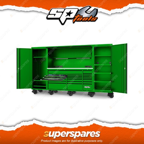 SP Tools 128" USA Sumo Series Green/Black Workstation Toolkit Metric & SAE