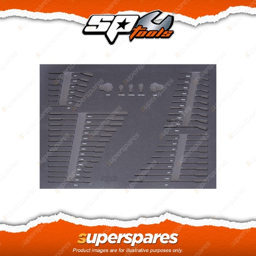 SP Tools 45Pcs EVA Foam Tray Only Suits Metric & SAE Spanners & Finger Ratchets