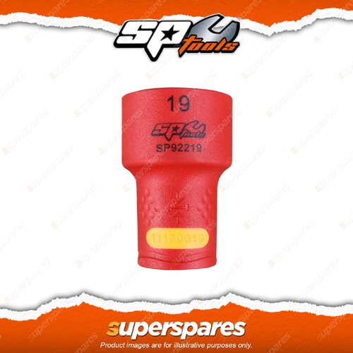 SP Tools 3/8 inch Drive Inhex VDE Insulated Socket 6 Point 18mm Metric Cr-V