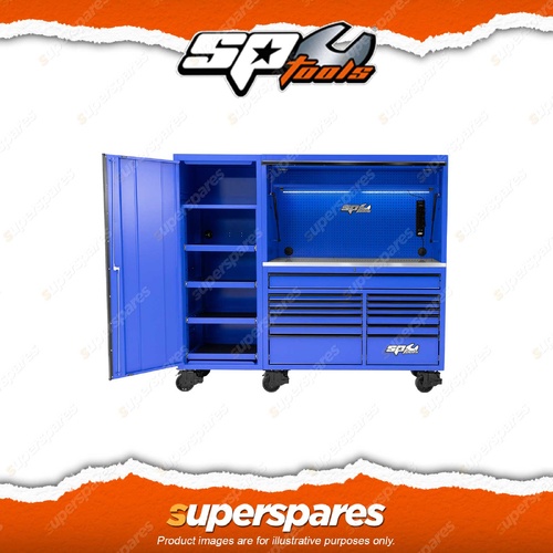 SP Tools 86" USA Sumo Series Workstation Blue/Black UV Powder Coating