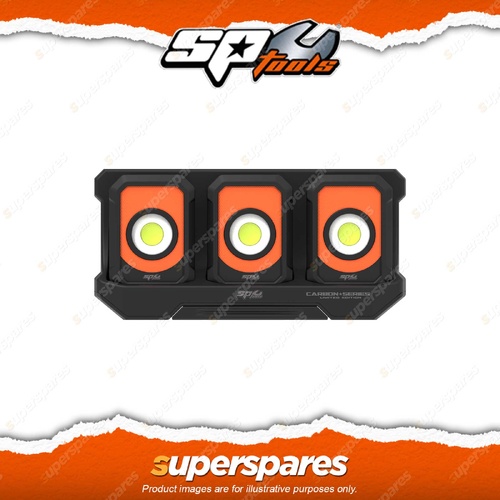 SP Tools 3Pc Work Light Bank with Charging/Mounting Dock Super Bright Dimmable