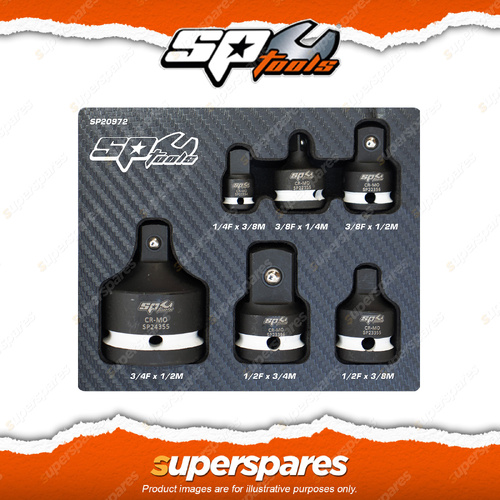 SP Tools 6 Pcs Impact Adapter Set - High Strength Chrome Molybdenum Steel