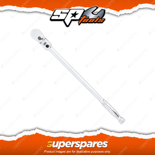 SP Tools 1/4" Drive Long Sealed Flex Head Ratchet - 90T Length 275mm