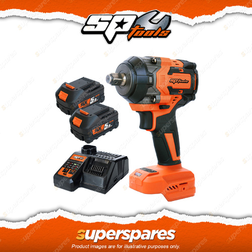 SP Tools 18V 1/2" Drive Brushless Impact Wrench Kit - 5.0Ah SX Drive