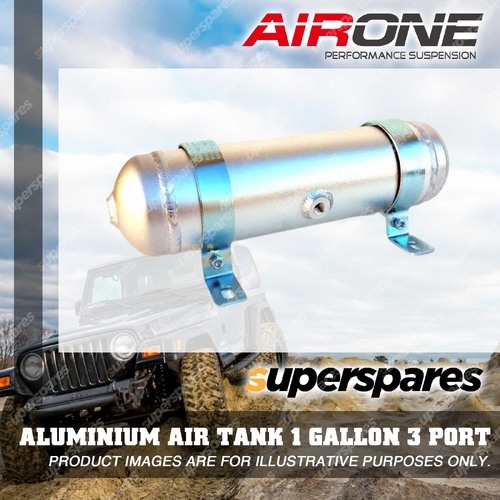 Airone Aluminium Air Tank 1 Gallon 3 Port 3/8NPT Centre End 1/4NPT Middle