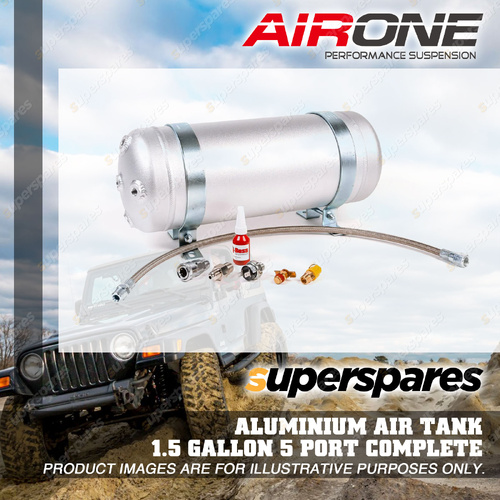 Airone 1.5 Gallon Stubby 5 Port Aluminium Air Tank Complete with Fittings