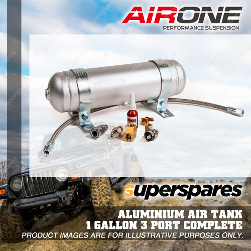 Airone 1 Gallon 3 Litre 3 Port Aluminium Air Tank Complete with Fittings
