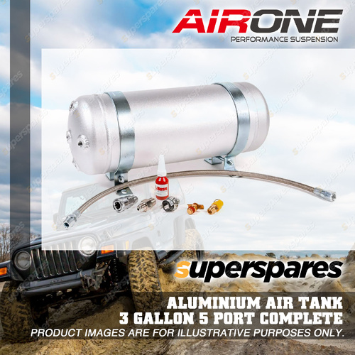 Airone 3 Gallon 9 Litre 5 Port Aluminium Air Tank Complete with Fittings