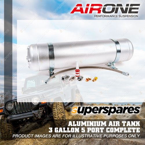 Airone 5 Gallon 15 Litre 5 Port Aluminium Air Tank Complete with Fittings