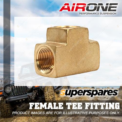 Airone 1/4 Inch Female Tee Fitting - Suits Air Suspension & Onboard Air Systems