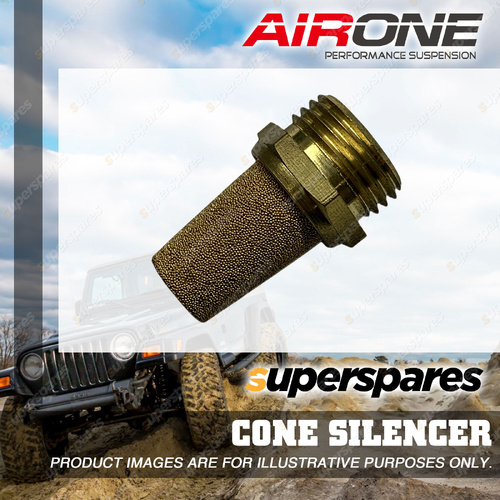 Airone Threaded Cone Silencer 1/2 NPT - Suits Valve and Air System Outlets